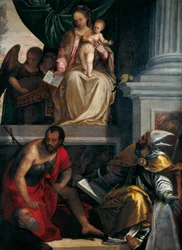 Madonna og Saints med Bevilacqua Lazise Donorer