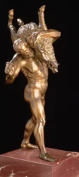 Herkules og Erymanthian Boar (forgyldt bronze)
