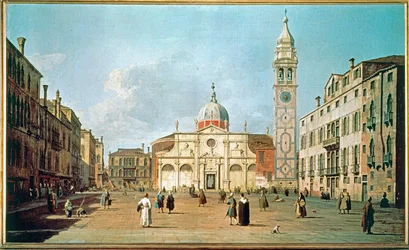 Campo Santa Maria Formosa (olie på lærred)