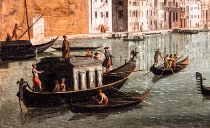Canal Grande mellem kirkerne Santa Croce og San Geremia, detalje