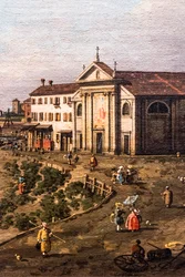 Udsigt over Dolo ved Brenta, detalje, ca. 1755-1760 (olie på lærred)
