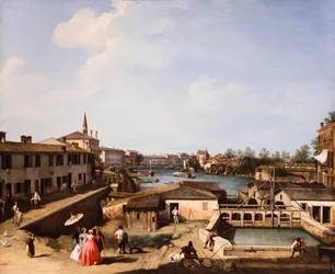 Udsigt over Dolo-møllerne ved Brenta, ca. 1732/35 (Olie på lærred)