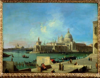 Udsigt over Salute fra indgangen til Canal Grande - ...