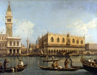 Canaletto (1697 - 1768): Udsigt over Dogepaladset i Venedig, Milano, Pinacoteca di Brera