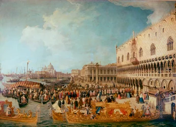 Giuseppe Bolagnos, ambassadør for kejser Karl VI eller Karl af Habsburg (1685-1740) i Republikken Venedig. Maleri af Giovanni Antonio Canal ved Canaletto (1697-17).