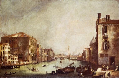 Udsigt over Canal Grande fra San Vio (olie på lærred)