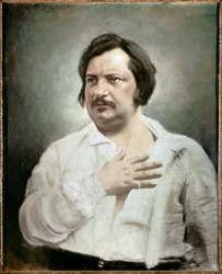 Portræt af Honore Balzac (1799 - 1850), fransk forfatter