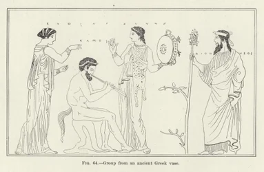 Gruppe fra en gammel græsk vase (gravering)