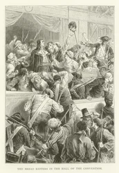 The Bread Rioters i konventsalen (gravering)