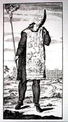 A Sorcerer Condemned to Death by the Inquisition, kopi af en illustration fra 