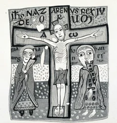 Religiøs kunst, Kristus på korset. 12. århundrede.