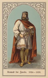 Conrad II, tysk-romersk kejser (farvelitografi)