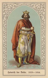 Henrik III, tysk-romersk kejser (farvelitografi)