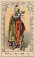 Henrik IV, tysk-romersk kejser (farvelitografi)