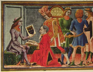 Kejser Frederik III modtager astronomen Giovanni Bianchinis bog 