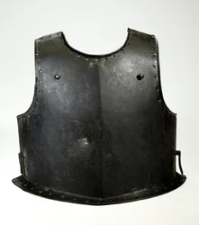 Brystskjold til en Harquebusier, ca. 1625-50 (jern & sort maling)