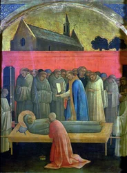 The Death of St. Francis (olie på panel)
