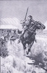 Escape of a scout, fra After Pretoria: The Guerilla War udgivet af Harmsworth Bros Limited