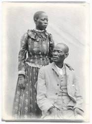 Khama og hans kone, ca. 1910 (platintryk)