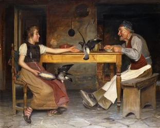 Et fælles måltid (olie på lærred)