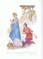 Helena var i det største raseri, da hun hørte sig selv tiltalt på denne måde (A Midsummer Night