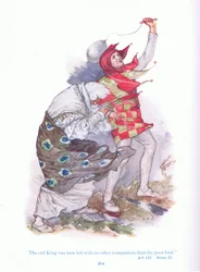 Den gamle konge stod nu uden anden følgesvend end den stakkels tåbe (Kong Lear), fra Tales from Shakespeare pub. af Ward Lock & Co Ltd