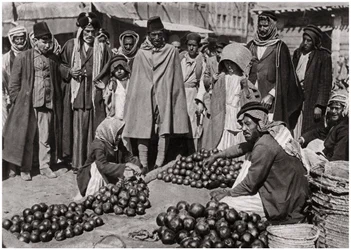 Frugtmarked i Bagdad, Irak, 1925