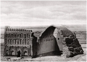 Taq-i Kisra fra luften, Ctesiphon, Irak, 1925