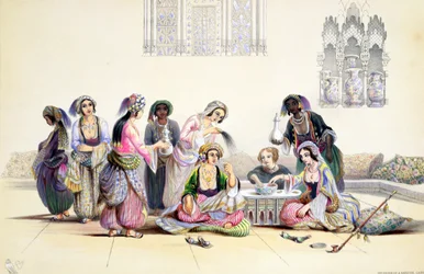 Interiør i et harem i Cairo