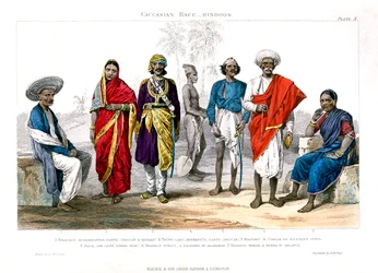 Kaukasisk race, hinduer, 1800-1900.