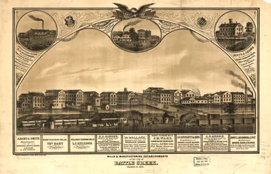 Møller og produktionsvirksomheder i byen Battle Creek, Calhoun Co., Mich. LOC 73693421