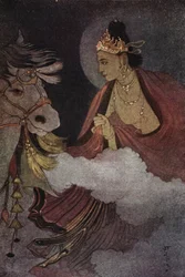 Prins Siddharthas afgang, illustration fra 