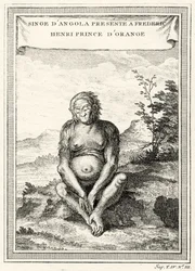 Illustration af den orangutang, der blev præsenteret for Frederik Henrik, prins af Orange, i 1750
