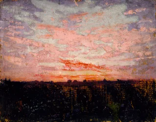 Solopgang eller solnedgang, studie til bog, Skjul farve i dyreriget, ca. 1905-1909.