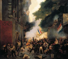 Episode af Revolutionen i 1830, julidag: Angreb på kasernen på Babylon Street den 29. juli