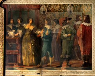 Scene af Charles de Valois (1573-1650), hertugen af Angouleme - Festscene givet i anledning af Charles de Valois