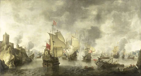 Slaget mellem den kombinerede venetianske og hollandske flåde mod tyrkerne i Foyabugten