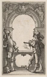 Frontispice til de franske garder, 1632.