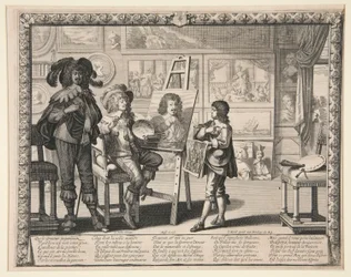 Maleren i hans studie, fra serie af kunstnere i deres studier