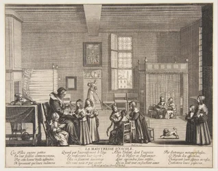 Skolefruen, ca. 1638.