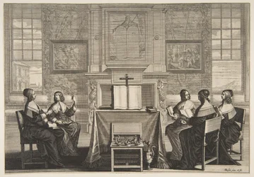 De Vise Jomfruer Samtaler, ca. 1635.