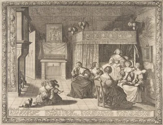 Besøg hos den nye mor, 1633.
