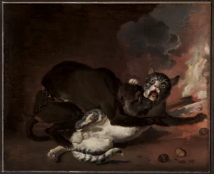 Aben og katten, sandsynligvis 1670