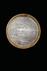 To enestående jord- og himmelkloder, støttet af Hercules og Atlas, Augsburg, 1697-99