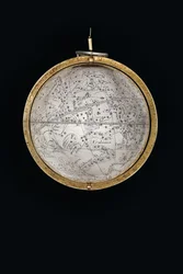 To enestående jord- og himmelkloder, støttet af Hercules og Atlas, Augsburg, 1697-99