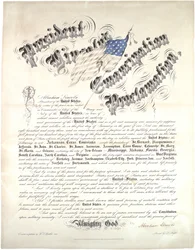 Præsident Lincolns frigørelsesproklamation, 1. januar 1863