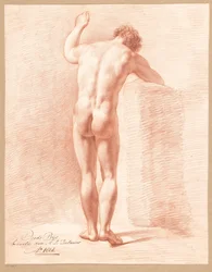 Stående nøgen mand, set bagfra (3. præmie 1808)