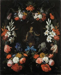 Krans af blomster