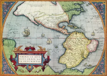Amerika eller den nye verden: Fra Theatrum Orbis Terrarum af Abraham Ortelius, 1570, 1570, 19