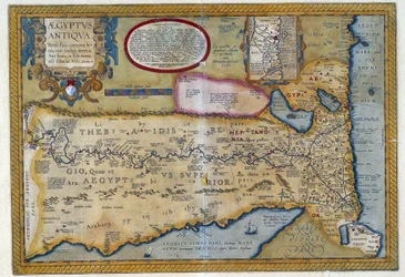 Kort over det gamle Egypten - af Abraham Ortelius, Antwerpen